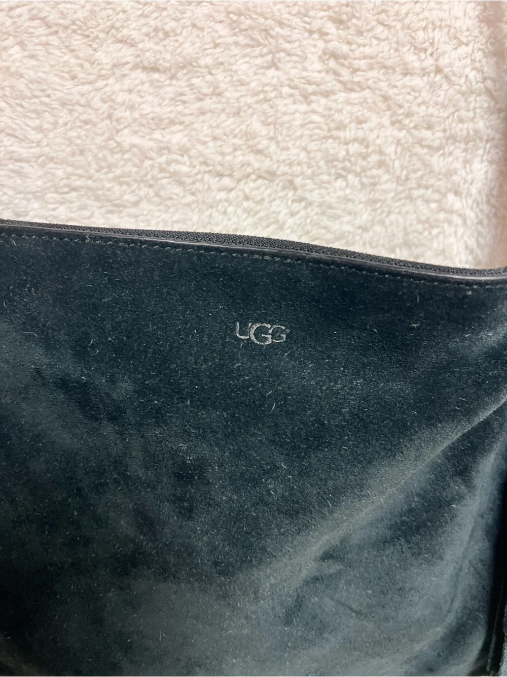 UGG Black Suede Fringe Shoulder Bag
